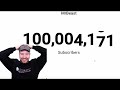Mr Beast Reacts to 100 Million Subscribers