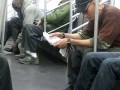 Man Licking Shoes on NYC Subway