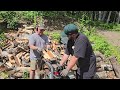 How to split firewood!! #diy #log #firewood #firewoodproduction