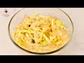 How to Make Easy Coleslaw | Perfect Coleslaw Creamy Salad