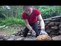 Building Solid Bridge Foundations with Stone - Build solid bridge to withstand heavy flood