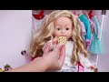 Mama and twin babies morning routine! Play Dolls family