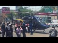 Moment when helicopter lands right on a Mexico City Avenue, you will not believe what happens next
