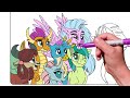 Coloring Pages MY LITTLE PONY - Young Six / How to color My Little Pony / Easy Drawing Tutorial Art