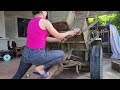 @Today the girl restored an old barrel into a new barrel into the engine#mechanic girl -m