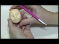 Sugar paste face tutorial - tutorial cabeza en pasta de azúcar - tutorial viso in pasta di zucchero