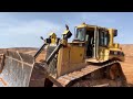 Caterpillar D6 Pushes a Big Rock, It's Horrible!