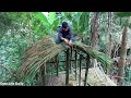 How to build a beautiful elevated house, 60 days shelter in the rainforest | Free Life Daily