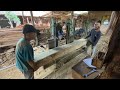 Amazing wood sawmill! The process of making beautiful blocks and boards