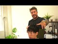 A Textured Fringe Haircut with Low Taper Fade (Tik Tok Haircut)