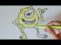 How to draw a monster inc | monster drawing