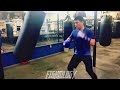 Bektemir Melikuziev Power Punches on Punch Bag