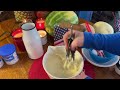 Baking 4th of July Cake! (Whispered version) Mixing~Stirring~Measuring~Patriotic dessert. ASMR