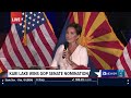 Kari Lake speaks after AP declares AZ Republican Senate race