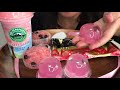 ASMR |  SAKURA(CHERRY BLOSSOMS)SNACKS & DRINK【SAKURA LATTE, SAKURA MOCHI, JELLIES & STEAMED BREAD)