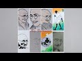 8 drawings of Mahatma gandhi | Drawing of Mahatma Gandhi | Drawing of Gandhi jayanti | Artistica