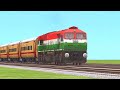 8 TRAIN CROSSING ON BROKEN X CUT RAILROAD | Diesel Train | Hamsafar Express | Train Simulator Videos