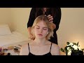 ASMR scalp check and massage on Maggie (whisper, real person)
