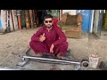 Excavator's hydraulic rod curved into a U-shaped || Expertly done complete repair ||