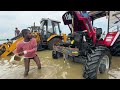 Washing My Tractors and Vehicles in Dam | JCB 3DX | Tata Truck | Mahindra Arjun 605 | Swaraj 744