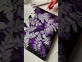 Depth purple leaves painting / Mauve leaves painting / Canvas painting / Step by step painting