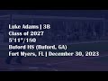 Luke Adams - 3B, Buford HS (GA) - 12/30/23