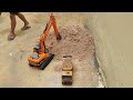 Huina rc excavator long arm-តោះមេៗលេងអាអិចកាយដី