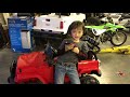 Towing and Fixing The Broke Down Powered Ride On Jeep Wrangler 12 volt! Fun for Kids