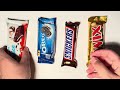 Some Lot's of Candies | Cutting ASMR | Oreo Twix and Snickers Kinder Delice unpacking