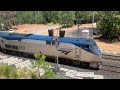 Amtrak California Zephyr Passenger Trains #5 and #6 Meet Long Ravine Colfax, CA AMTK 201 and 169