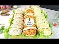 Mini Pita Sandwich Platter with Homemade Pita Bread Recipe by Food Fusion