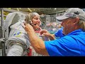 Astronaut Jessica Wittner and Deniz Burnham EMU Suit Up [HDR]