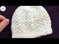 Ajuar para bebé: Como tejer gorro | boina para niñas a crochet  paso a paso Crochet for Baby #169