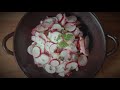 Octopus and radish salad / Cooking video without word wall / Retro film look