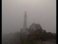 Portland Head Light (Maine) in thick fog - Fog Horn Blaring