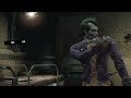 Joker sneaks up to a guard and kicks their crotch and dances