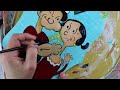 Paint with Me! Popeye + Olive Oyl