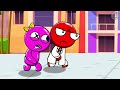 Rainbow! Please Come Back Home With Pink and Red - Rainbow Friends Cartoon Animation