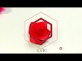How to fold an Origami Rose.🌹折り紙ばらの作り方：薔薇の折り紙：Rose origami：バラ折り紙：🌹