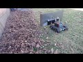 Homemade RC Dozer Pushing Leaves 2