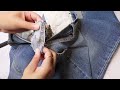 How to turn jeans into a denim skirt! Jeans upcycle - DIY DENIM SKIRT #diy #sewing #fashion #style