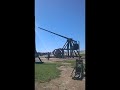 Trebuchet firing 90kg projectile over 300 meters with ease