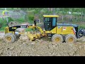 Process Mix 3 videos, Starting from the Push ground  Until Gravel to Build foundation With Machinery