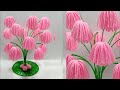 ऊन से गुलदस्ता बनाने का तरीका/DIY EASY WOOLEN FLOWERS GULDASTA/WOOLEN FLOWER VASE CRAFT IDEA