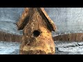 Power carving:  Fairy birdhouse!!!