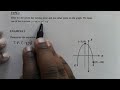 Lesson 5   Finding the Equation of a Parabola