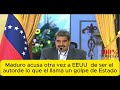 Maduro se hace la victima y culpa a EEUU de un supuesto golpe de estado