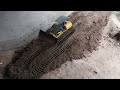 Best Construction Bulldozer Powerful Dumping Truck on foundation road processing