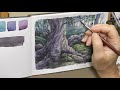 Fantasy Forest Watercolor & Gouache Sketchbook Study.