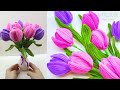 🌷 DIY TULIPS for a gift 🌷 Chenille wire (Pipe Cleaners) Flowers